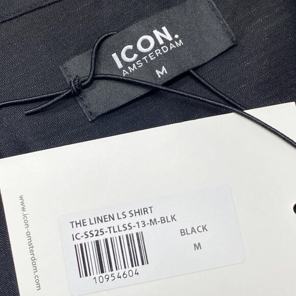 Icon Amsterdam Long Sleeve Linen Blend Button-Up Shirt – Size M (NWT) - Picture 3 of 8